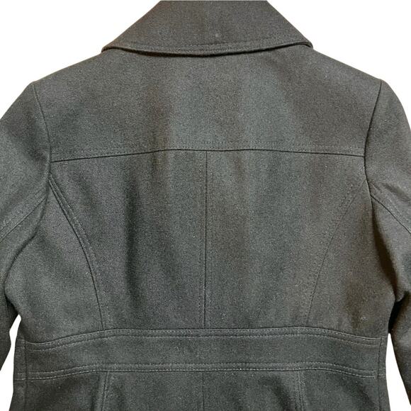 Michael Kors Women’s Black Wool Blend Pea Coat Sz 4 – Double Breasted Jacket - Picture 6 of 9